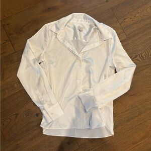 Silky White Button-Up Shirt